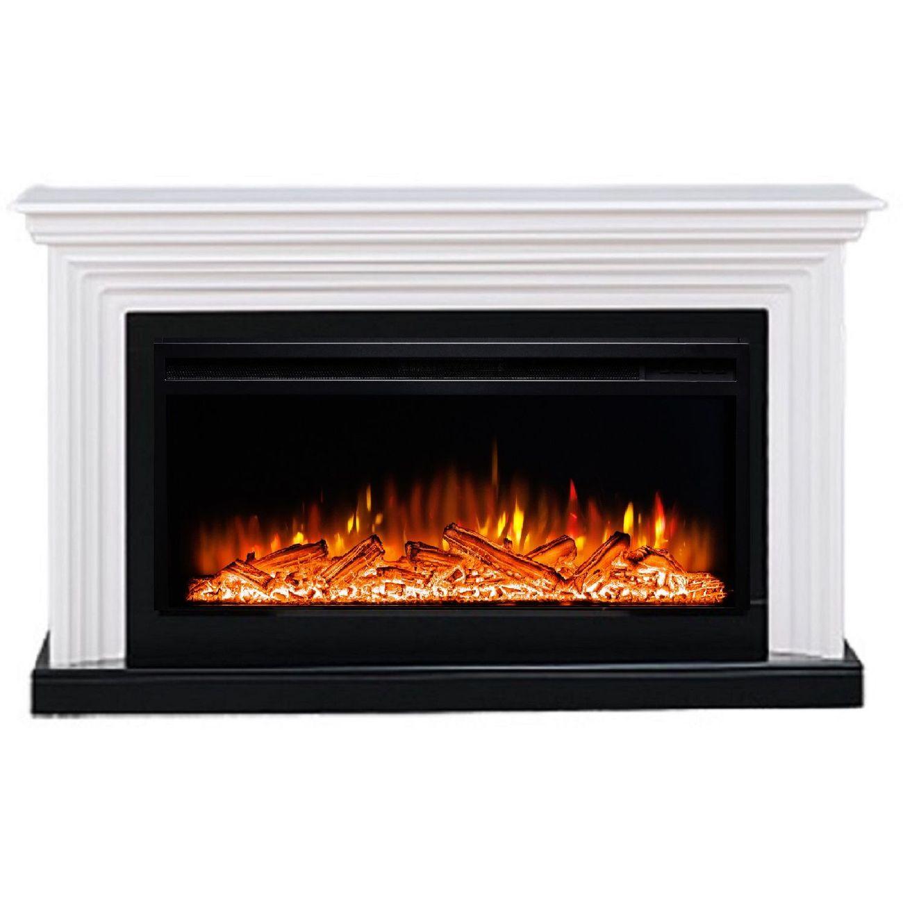 Электрокамин ELEKAM Midl с очагом Pulsar 38 белый с черным