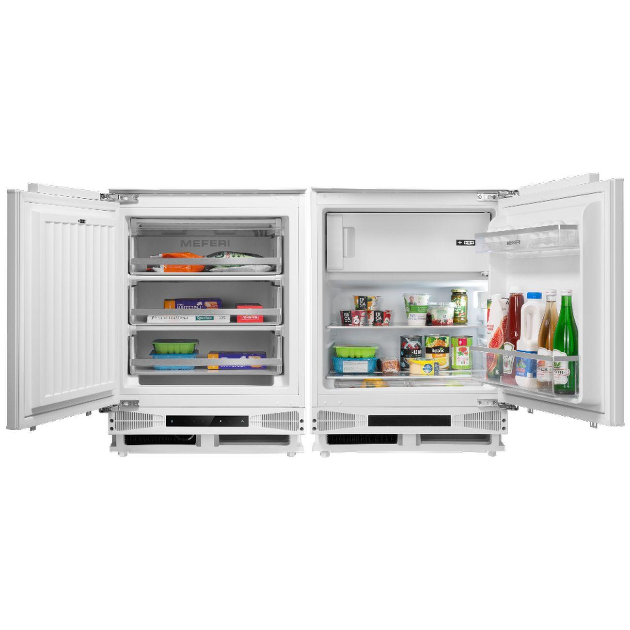 Комплект Встраиваемый холод.+Встр.морозильник MEFERI MS82 SIDE BY SIDE легкий светлый