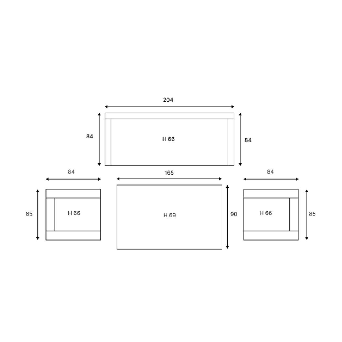 Комплект садовой мебели Royal Family KARL с обеденным столом, бежевый (599-21-21)