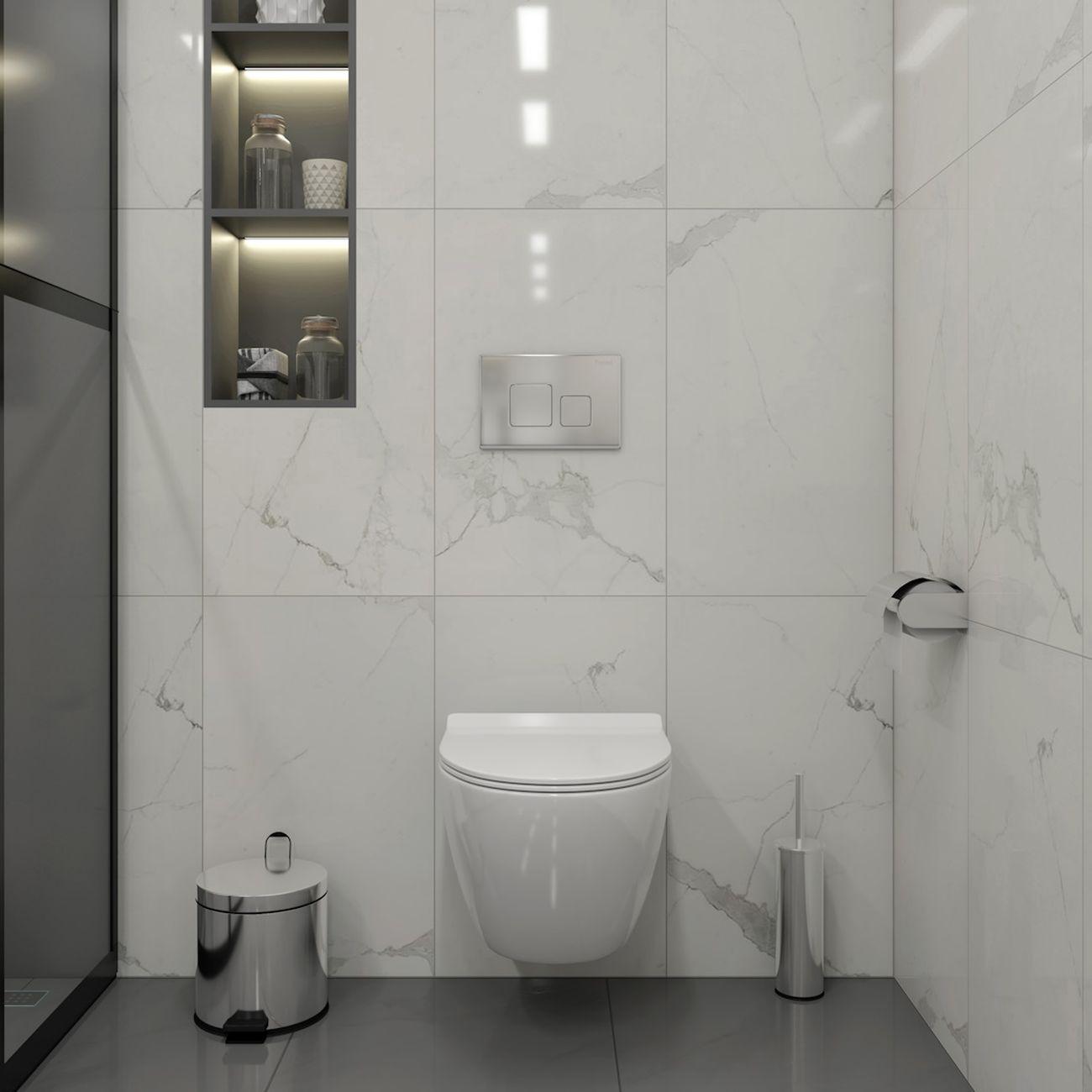 Комплекты для монтажа унитаза Teymi Lina PP Vortex кнопка хром F16464