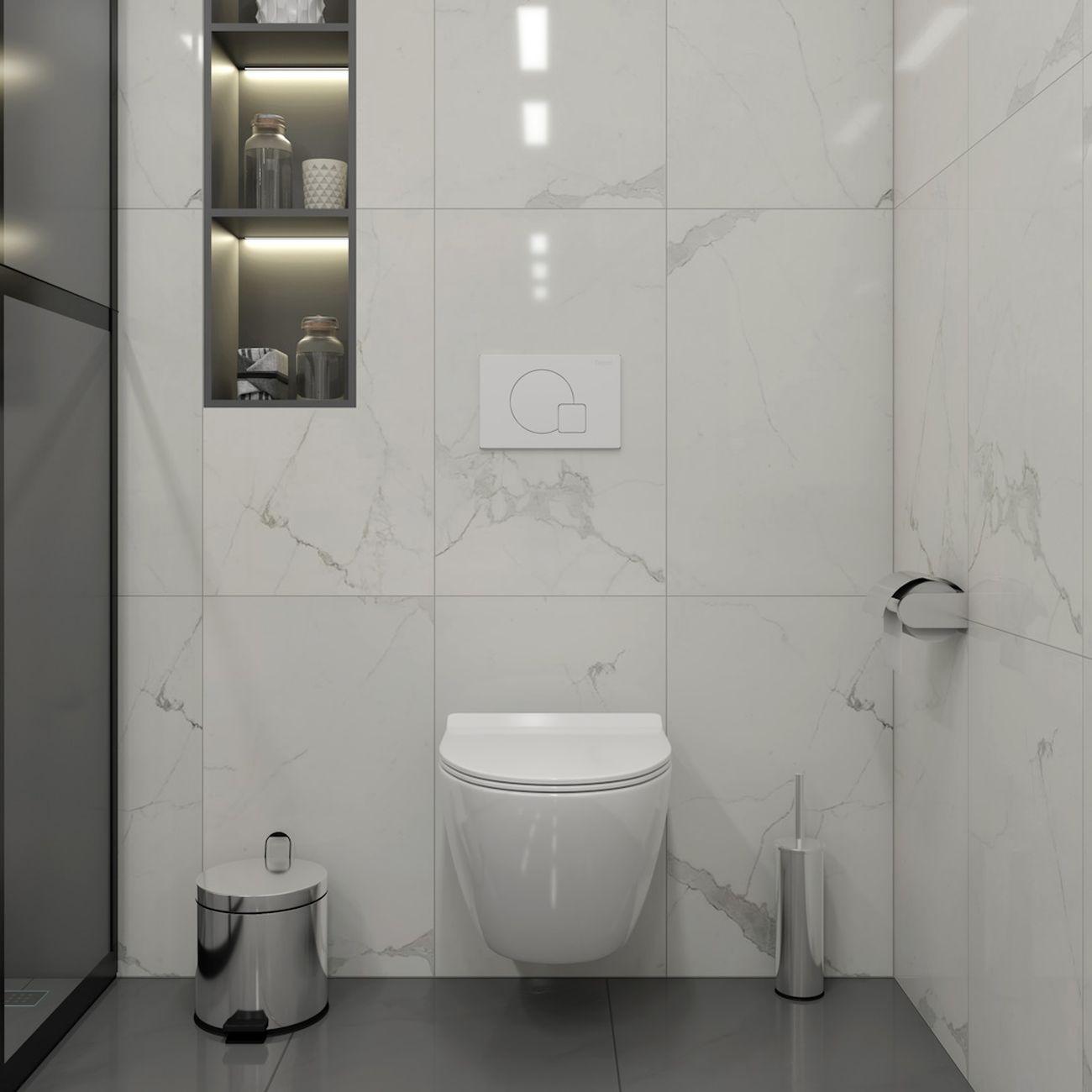 Комплекты для монтажа унитаза Teymi Lina PP Vortex кнопка белая F16469