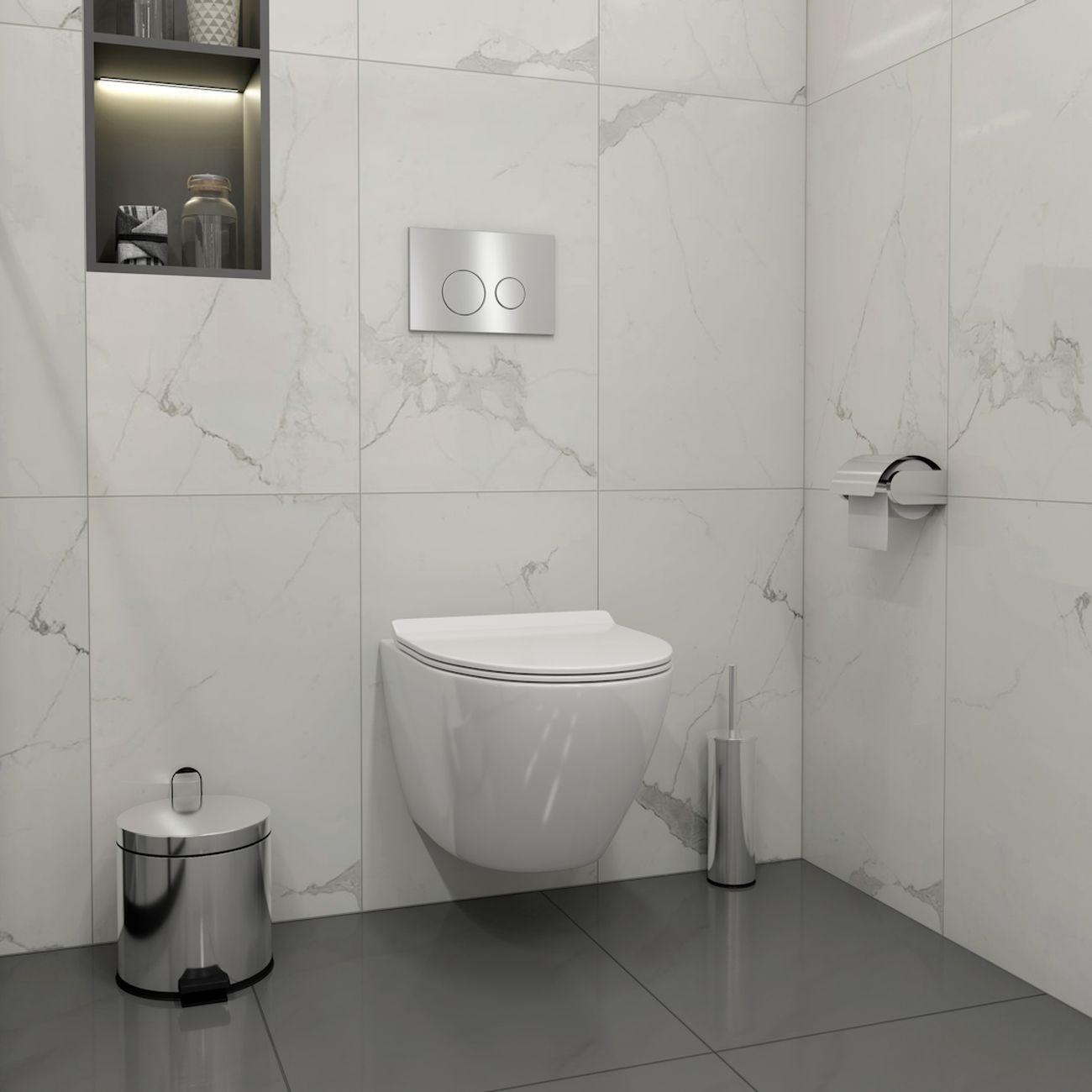 Комплекты для монтажа унитаза Teymi Lina PP Vortex кнопка нержавеющая сталь F16481