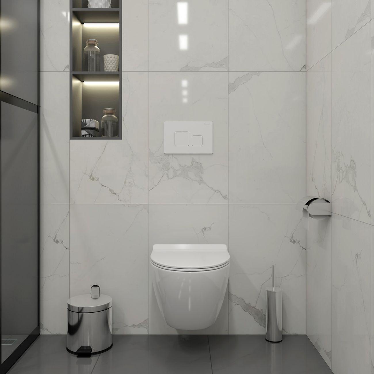 Комплекты для монтажа унитаза Teymi Lina PP Vortex кнопка белая F16490