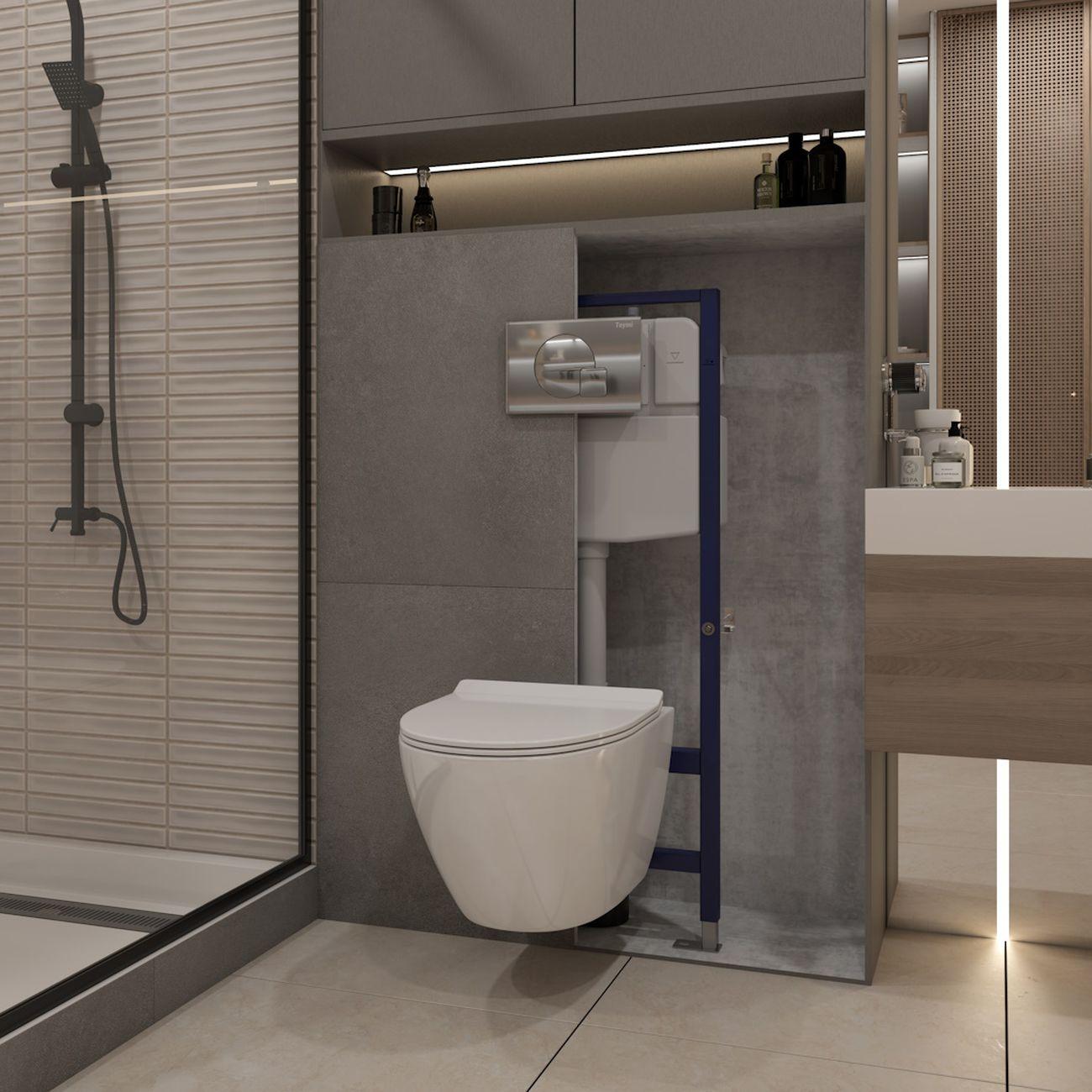 Комплекты для монтажа унитаза Teymi Lina PP Vortex кнопка хром F16515