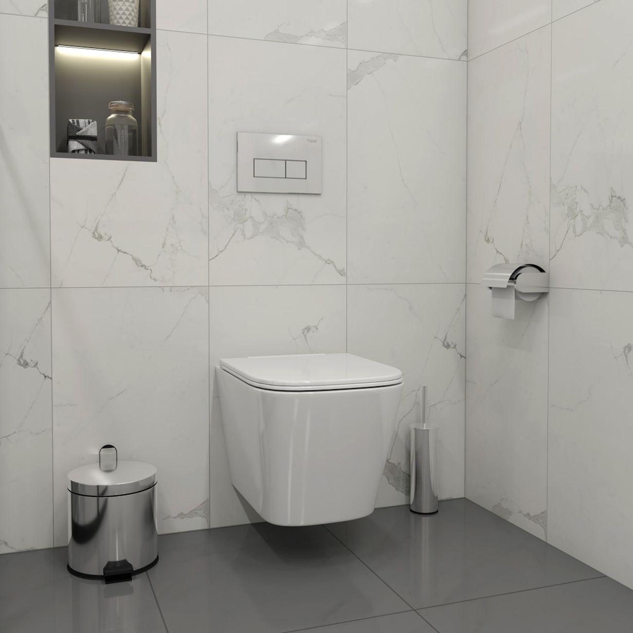 Комплекты для монтажа унитаза Teymi Helmi PP Vortex кнопка хром F16520