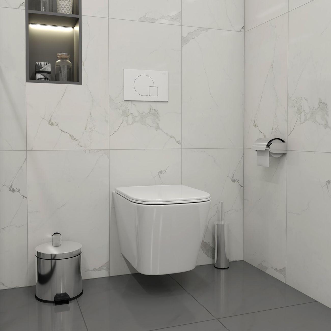 Комплекты для монтажа унитаза Teymi Helmi PP Vortex кнопка белая F16541