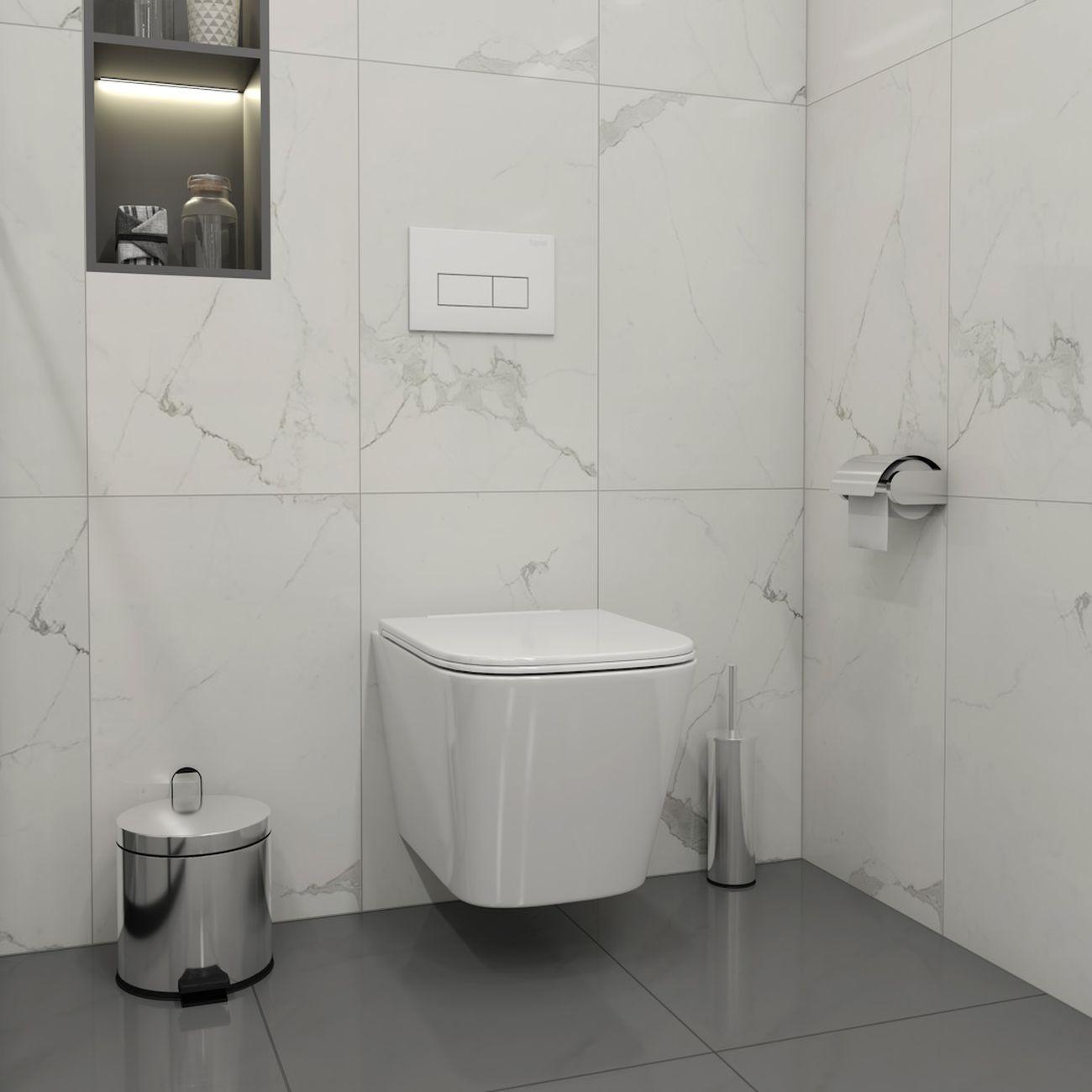 Комплекты для монтажа унитаза Teymi Helmi PP Vortex кнопка белая F16546