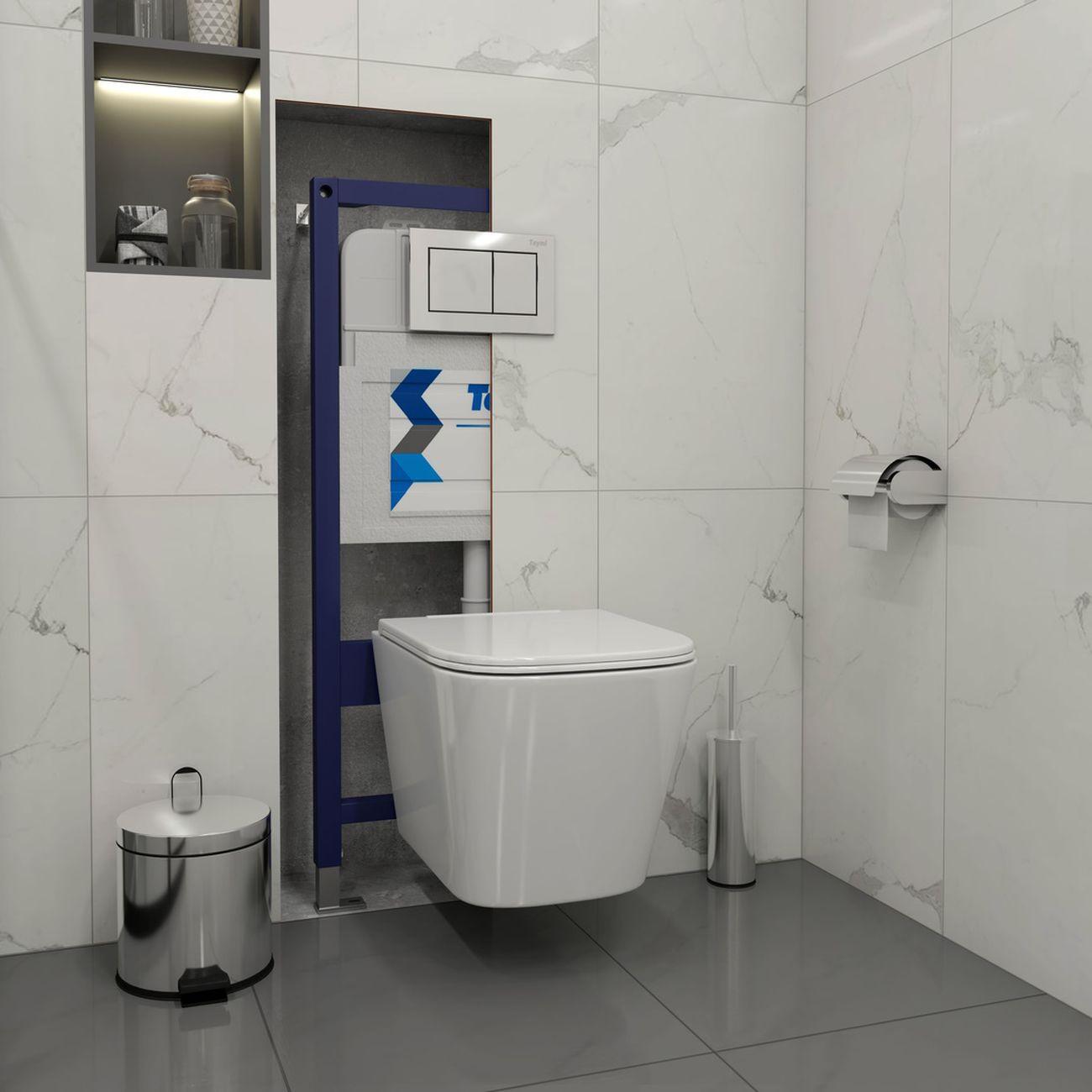 Комплекты для монтажа унитаза Teymi Helmi PP Vortex кнопка хром F16556