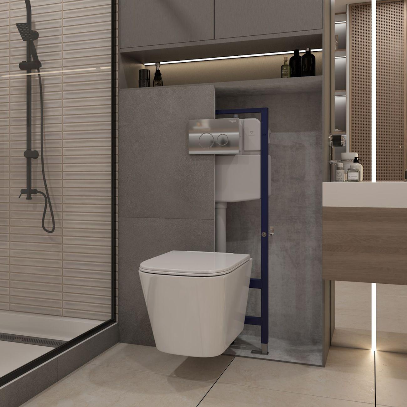 Комплекты для монтажа унитаза Teymi Helmi PP Vortex кнопка хром F16574