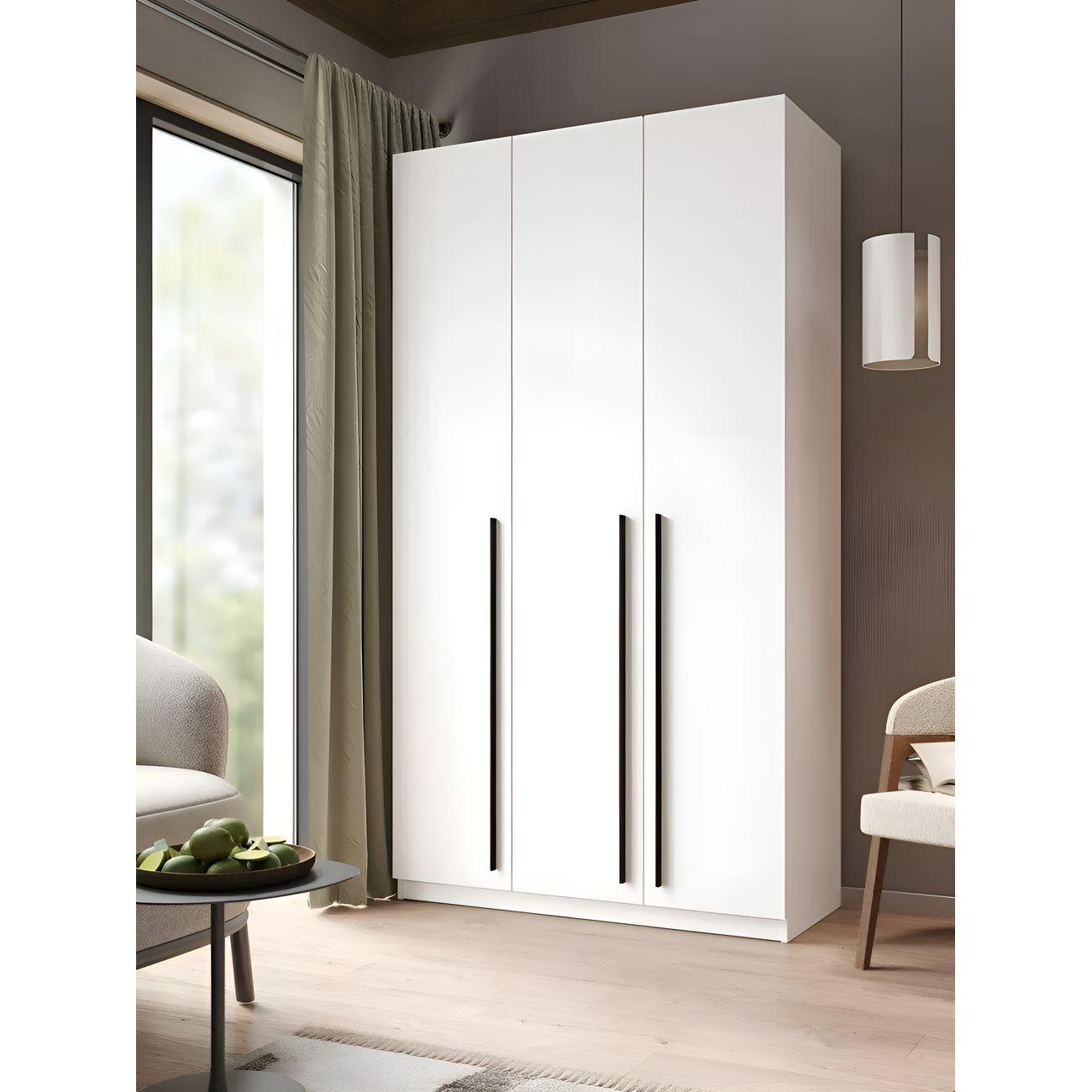 Шкаф распашной Принцесса Мелания София 3023, ящики, полки, штанга 120х52х220 белый