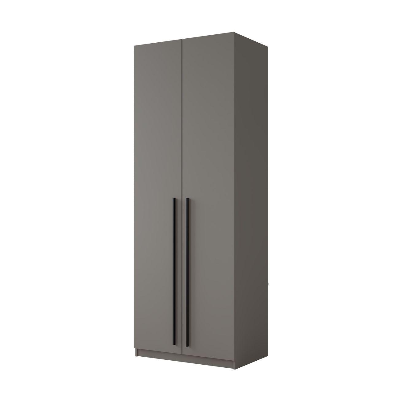 Шкаф распашной Принцесса Мелания София 3122, ящики, полка, штанга 80х52х220 графит