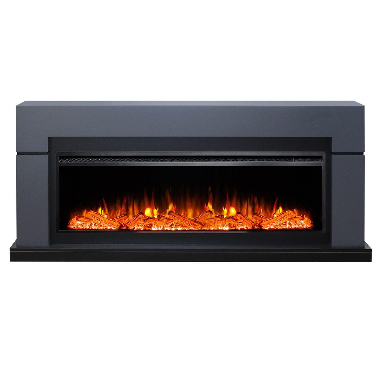 Электрокамин ELEKAM Filato с очагом Pulsar 60 графит серый с черным