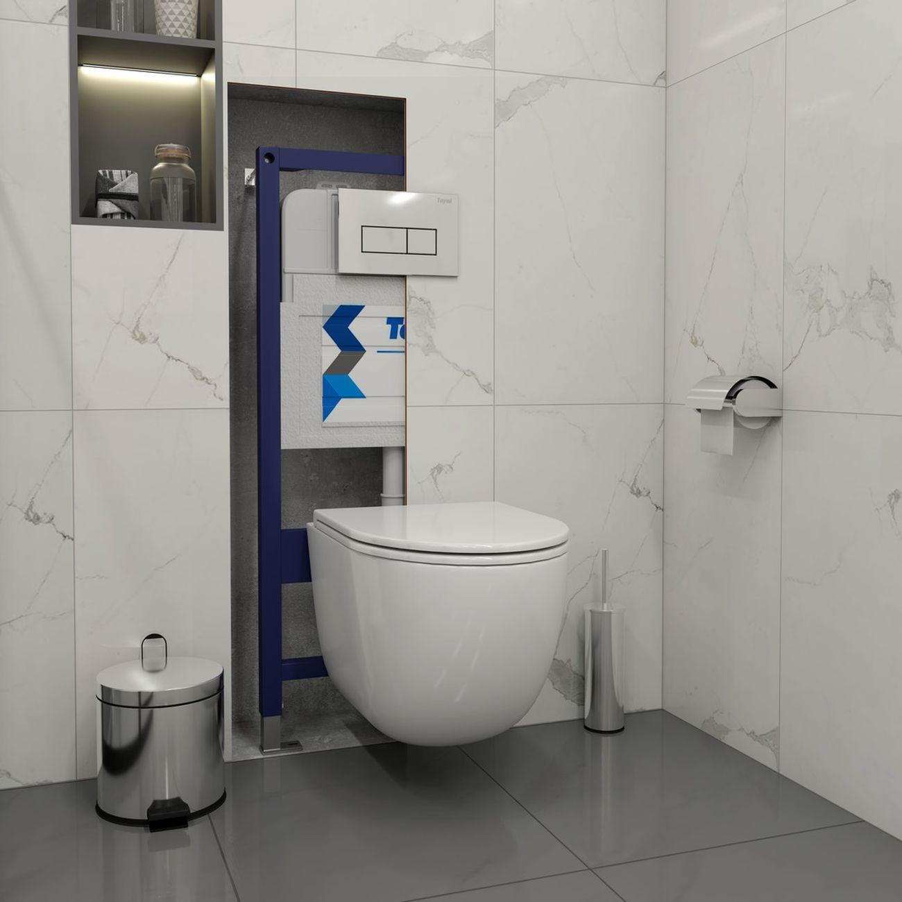 Комплекты для монтажа унитаза Teymi Lina S кнопка хром F16601