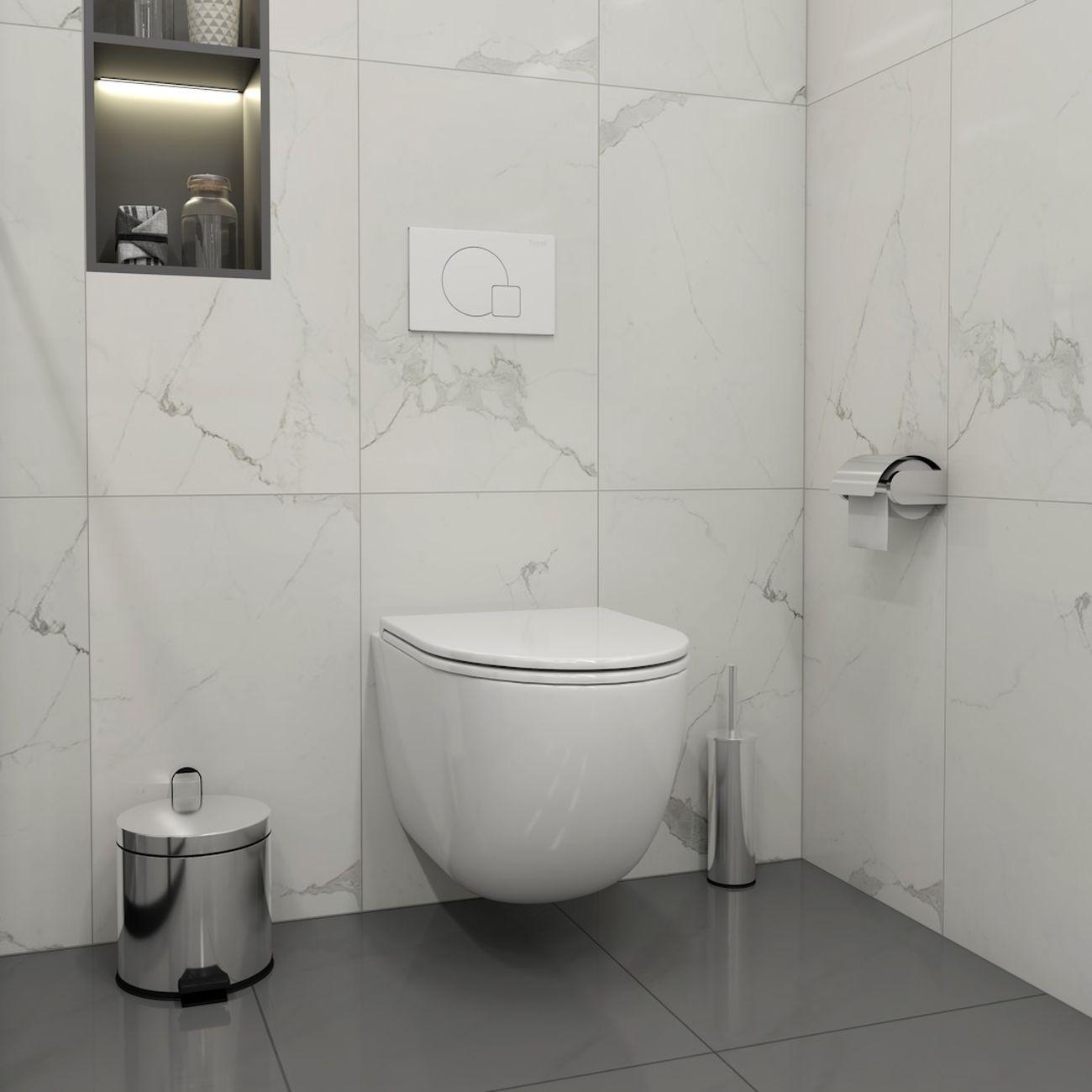 Комплекты для монтажа унитаза Teymi Lina S кнопка белая F16615