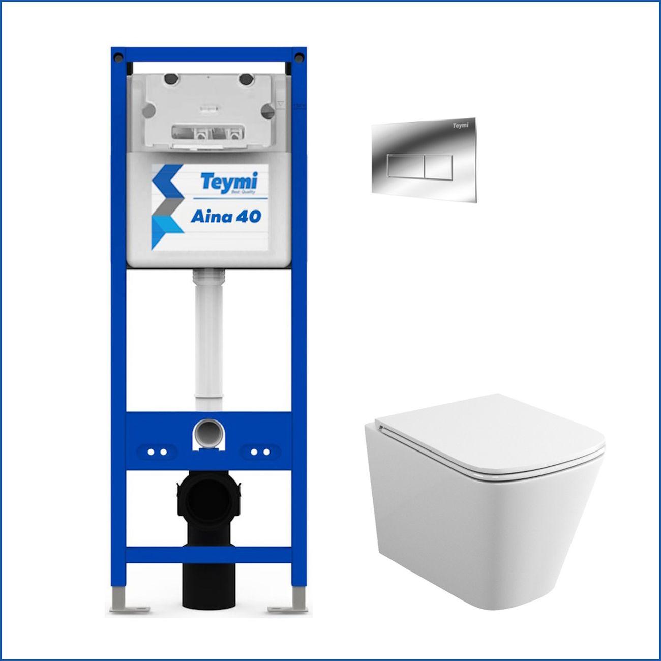 Комплекты для монтажа унитаза Teymi Helmi S кнопка хром F16625