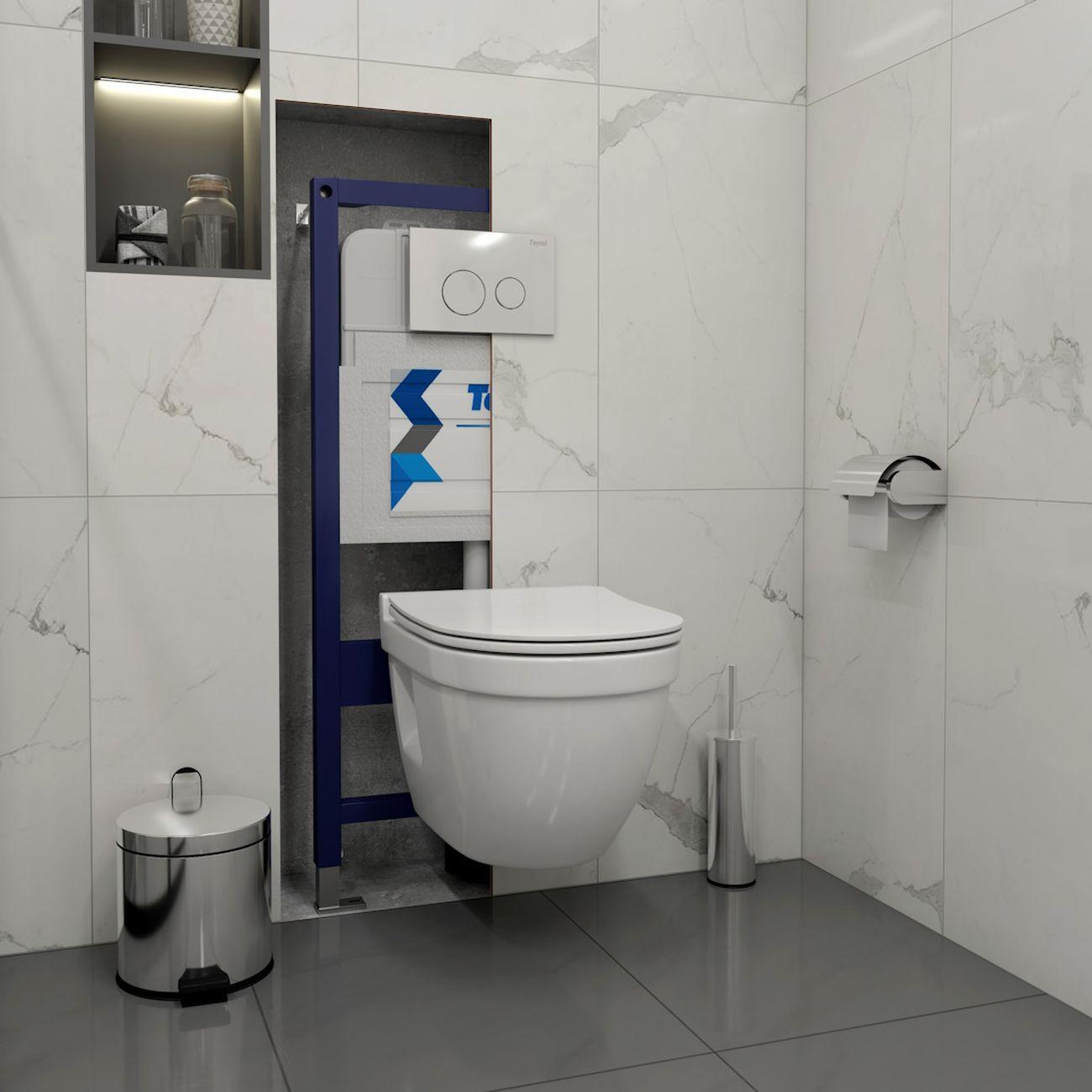 Комплекты для монтажа унитаза Teymi Vitra Pro кнопка хром F16699