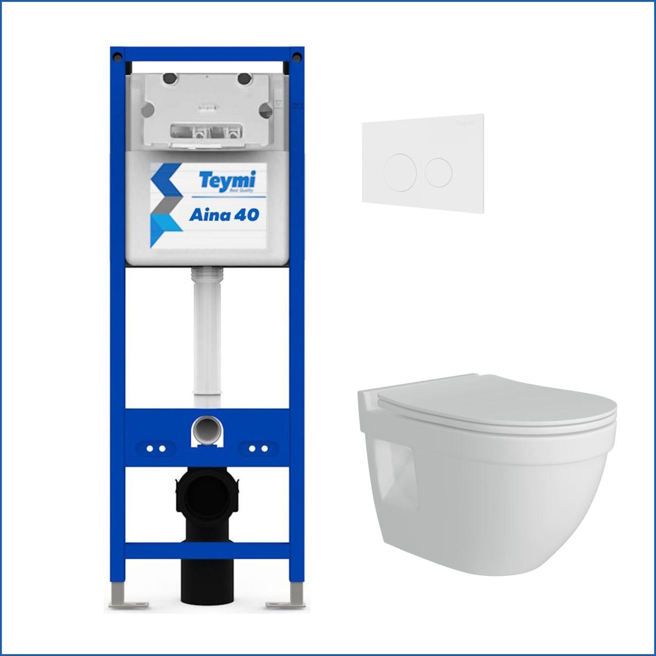 Комплекты для монтажа унитаза Teymi Vitra Pro кнопка белая F16706