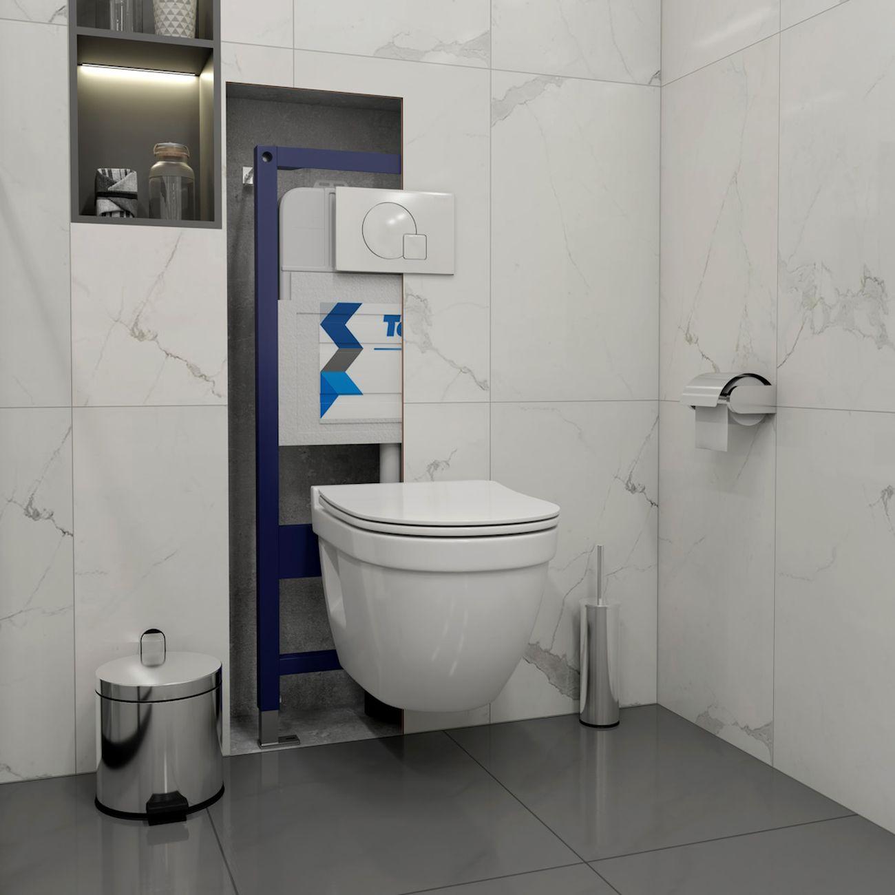 Комплекты для монтажа унитаза Teymi Vitra Pro кнопка хром F16709