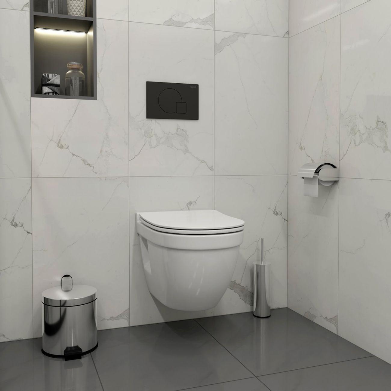 Комплекты для монтажа унитаза Teymi Vitra Pro кнопка черная F16710