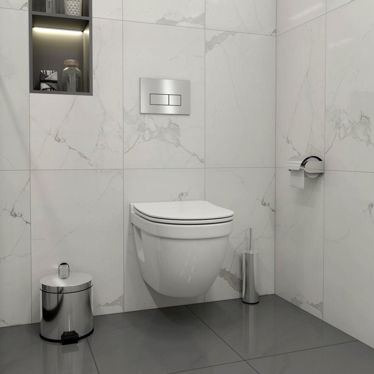 Комплекты для монтажа унитаза Teymi Vitra Pro кнопка нержавеющая сталь F16712