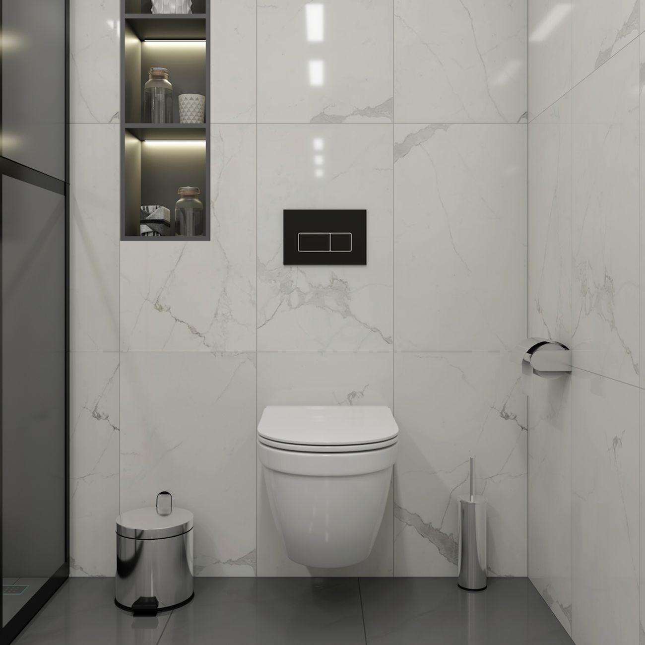 Комплекты для монтажа унитаза Teymi Vitra Pro кнопка черная / хром F16713