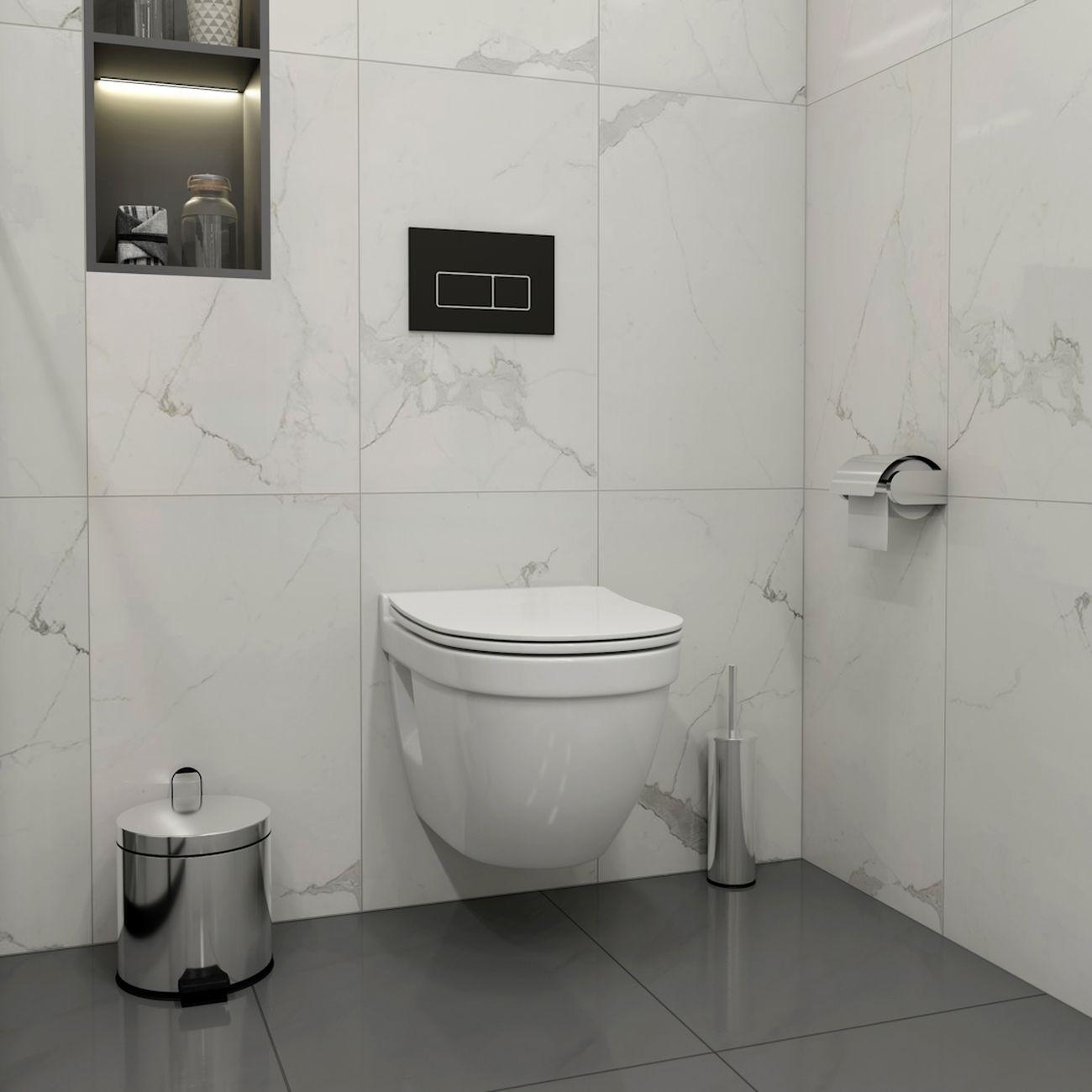 Комплекты для монтажа унитаза Teymi Vitra Pro кнопка черная / хром F16713