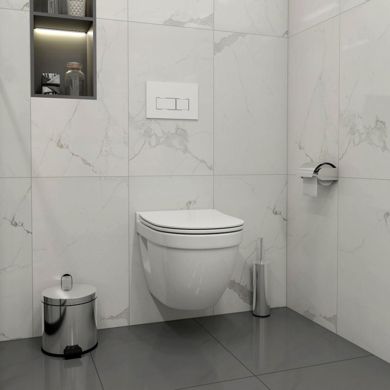 Комплекты для монтажа унитаза Teymi Vitra Pro кнопка белая / хром F16714