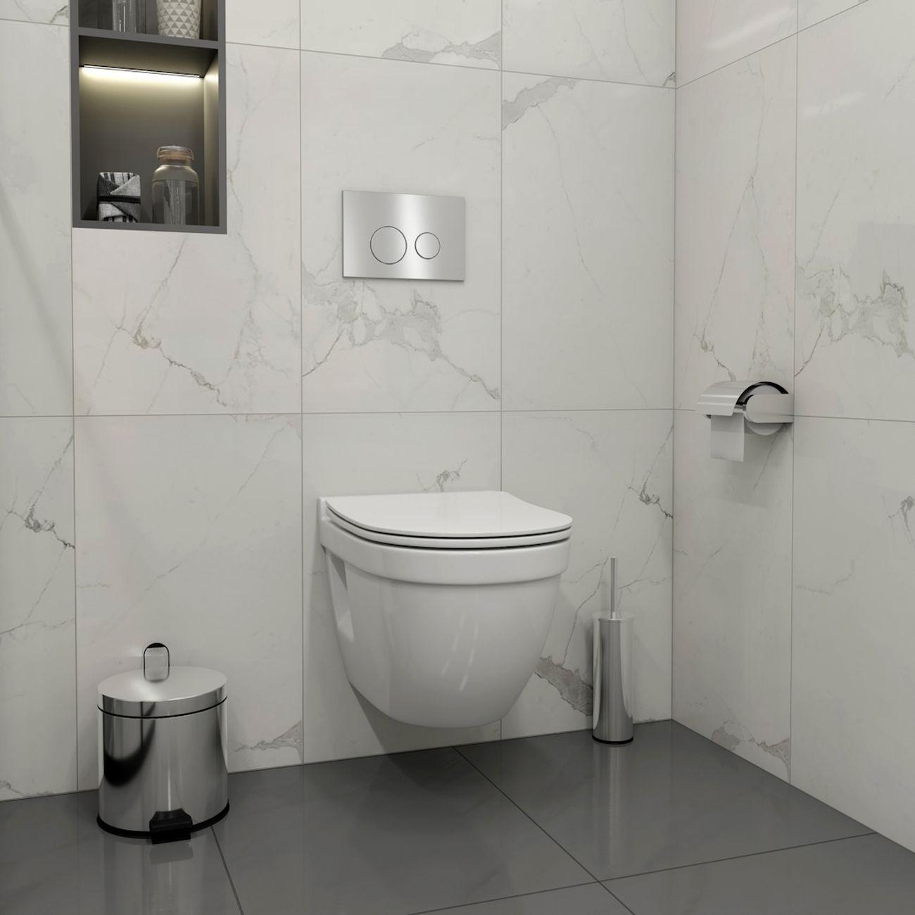 Комплекты для монтажа унитаза Teymi Vitra Pro кнопка нержавеющая сталь F16715