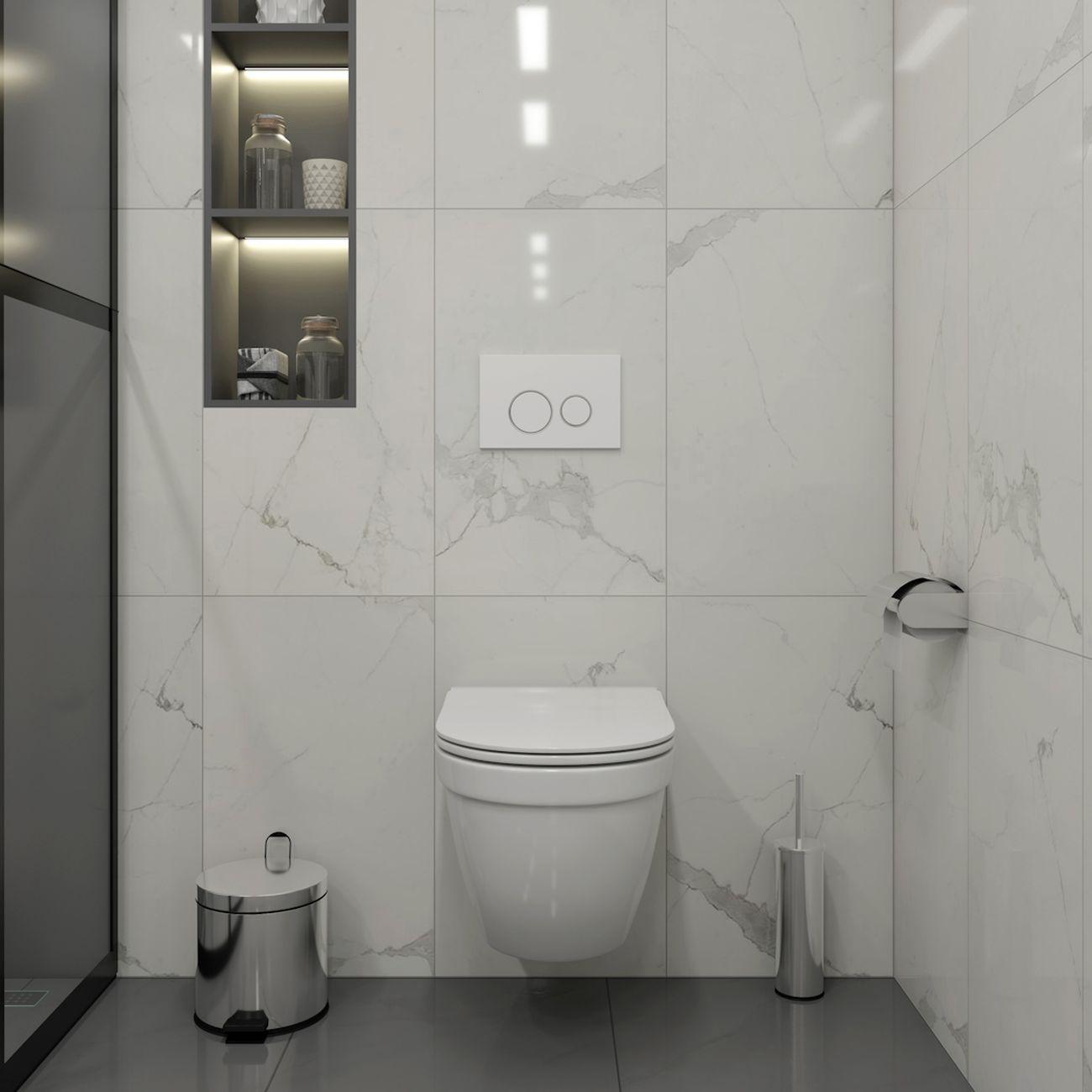 Комплекты для монтажа унитаза Teymi Vitra Pro кнопка белая / хром F16717