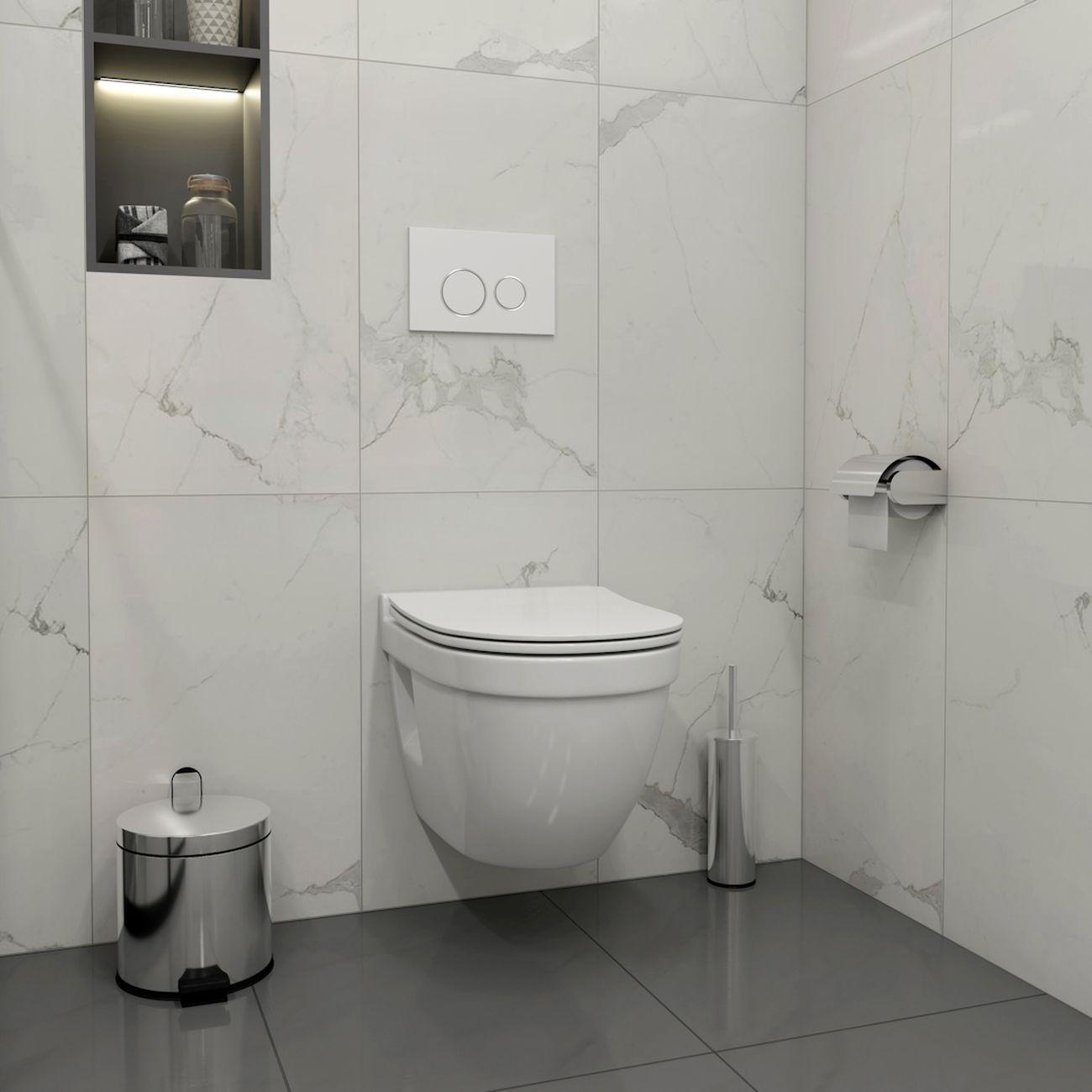 Комплекты для монтажа унитаза Teymi Vitra Pro кнопка белая / хром F16717