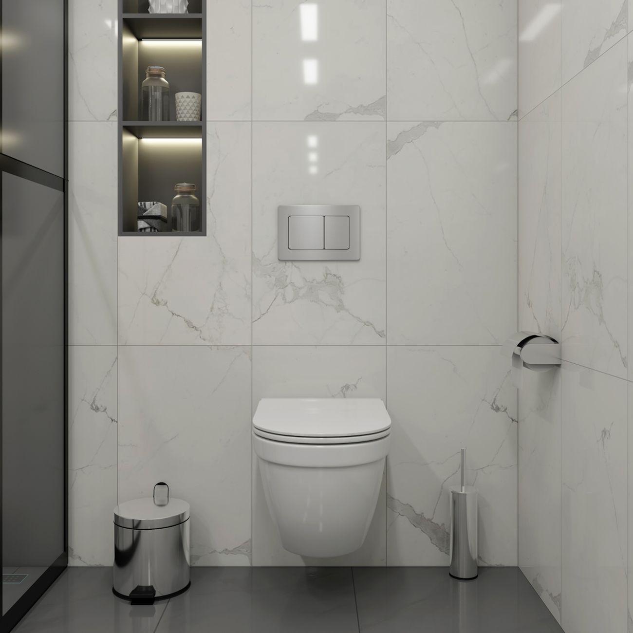 Комплекты для монтажа унитаза Teymi Vitra Pro кнопка нержавеющая сталь F16718