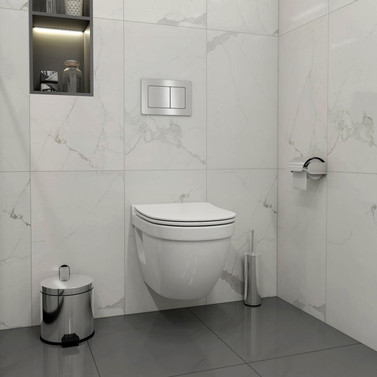 Комплекты для монтажа унитаза Teymi Vitra Pro кнопка нержавеющая сталь F16718