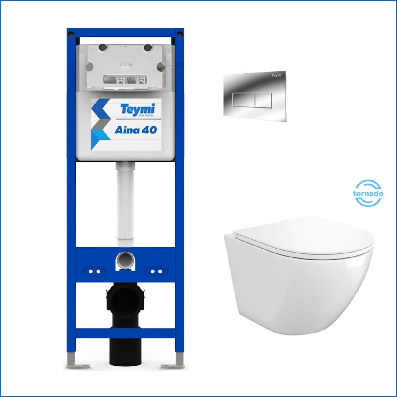 Комплекты для монтажа унитаза Teymi Lina Vortex кнопка хром F16721