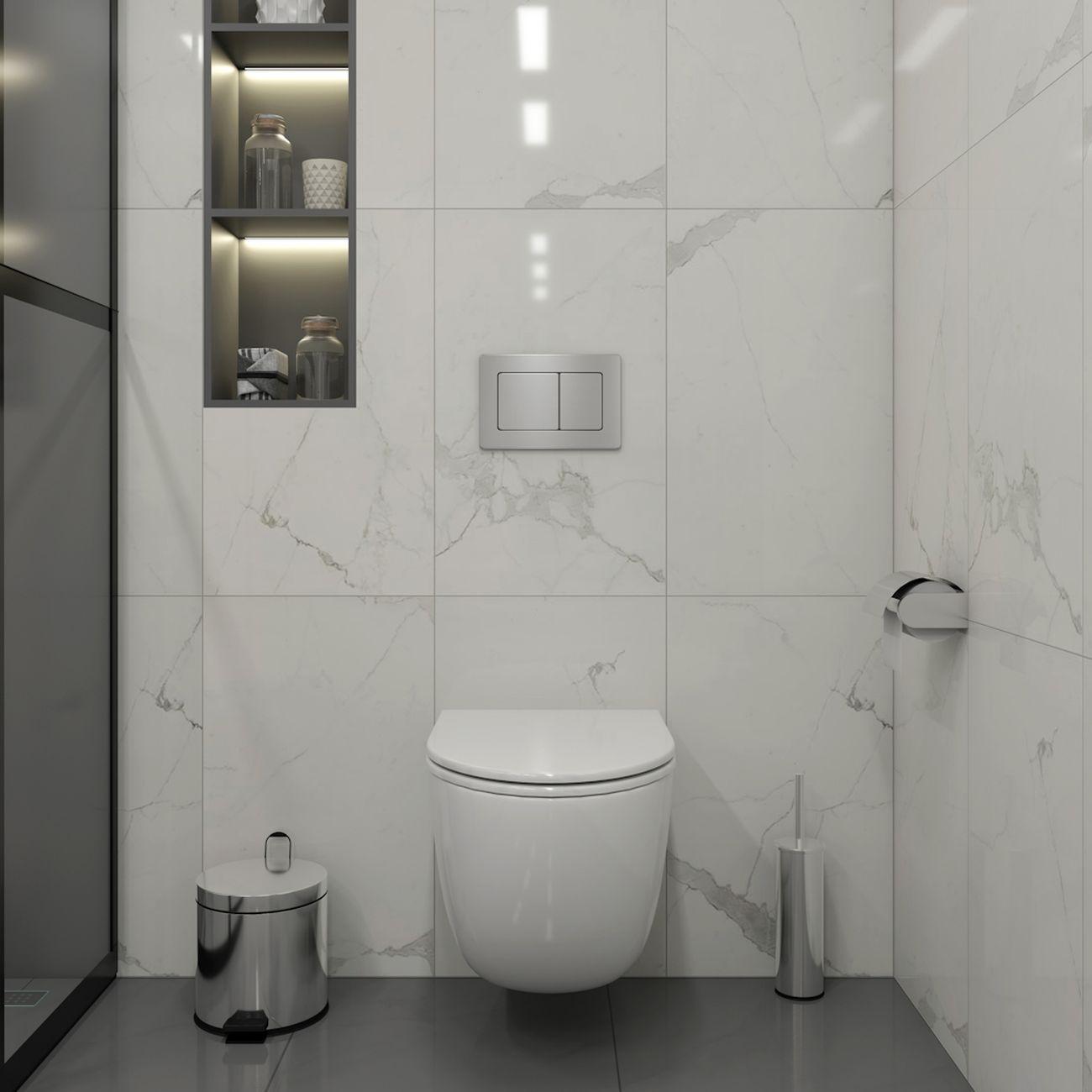 Комплекты для монтажа унитаза Teymi Lina Vortex кнопка нержавеющая сталь F16742