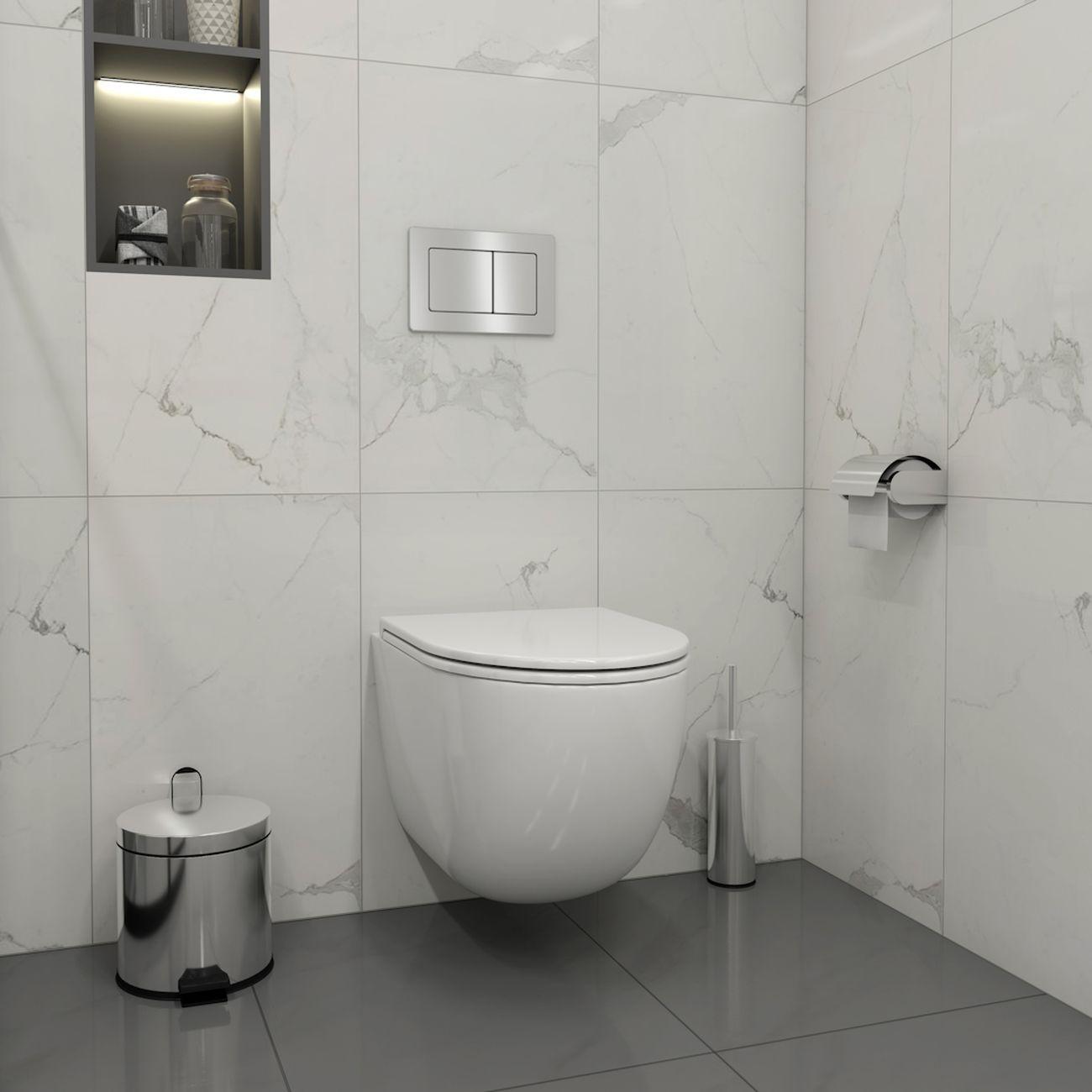 Комплекты для монтажа унитаза Teymi Lina Vortex кнопка нержавеющая сталь F16742