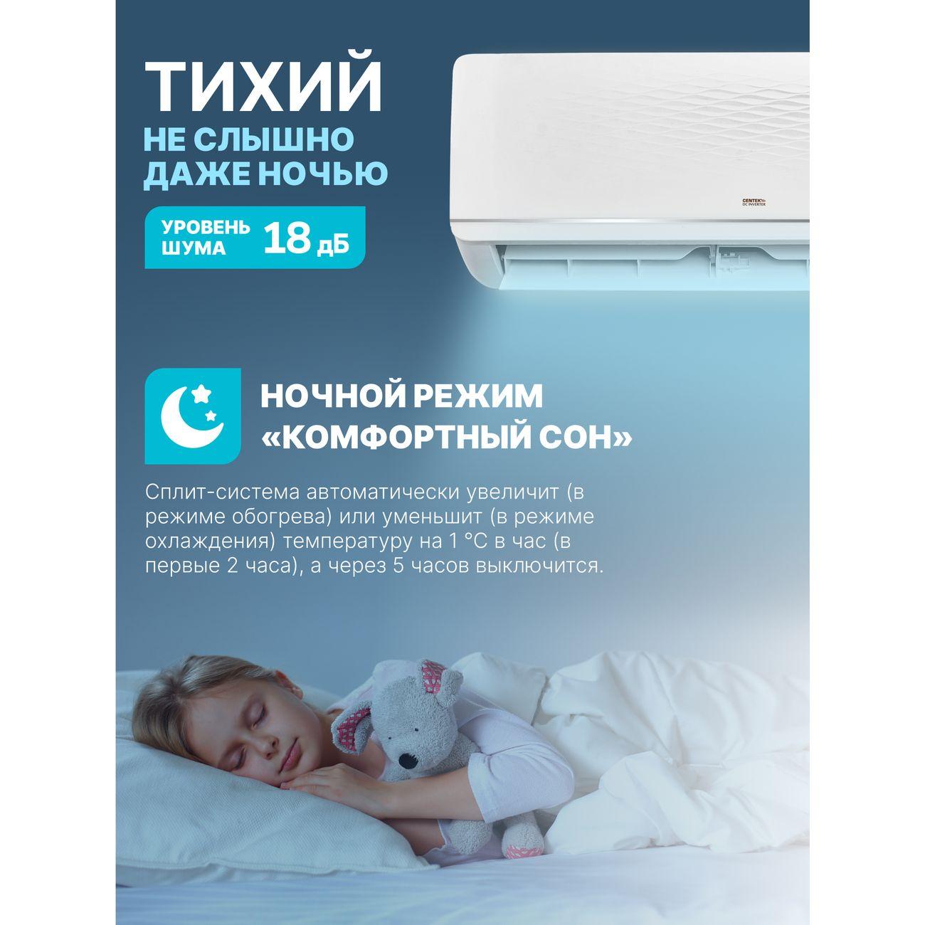 Умная сплит-система (инверторная) Centek CT-65FDC12 Wi-Fi