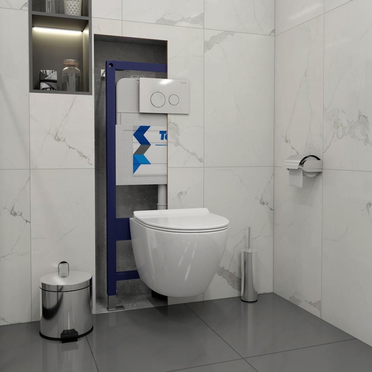 Комплекты для монтажа унитаза Teymi Lina Pro Vortex кнопка хром F16823