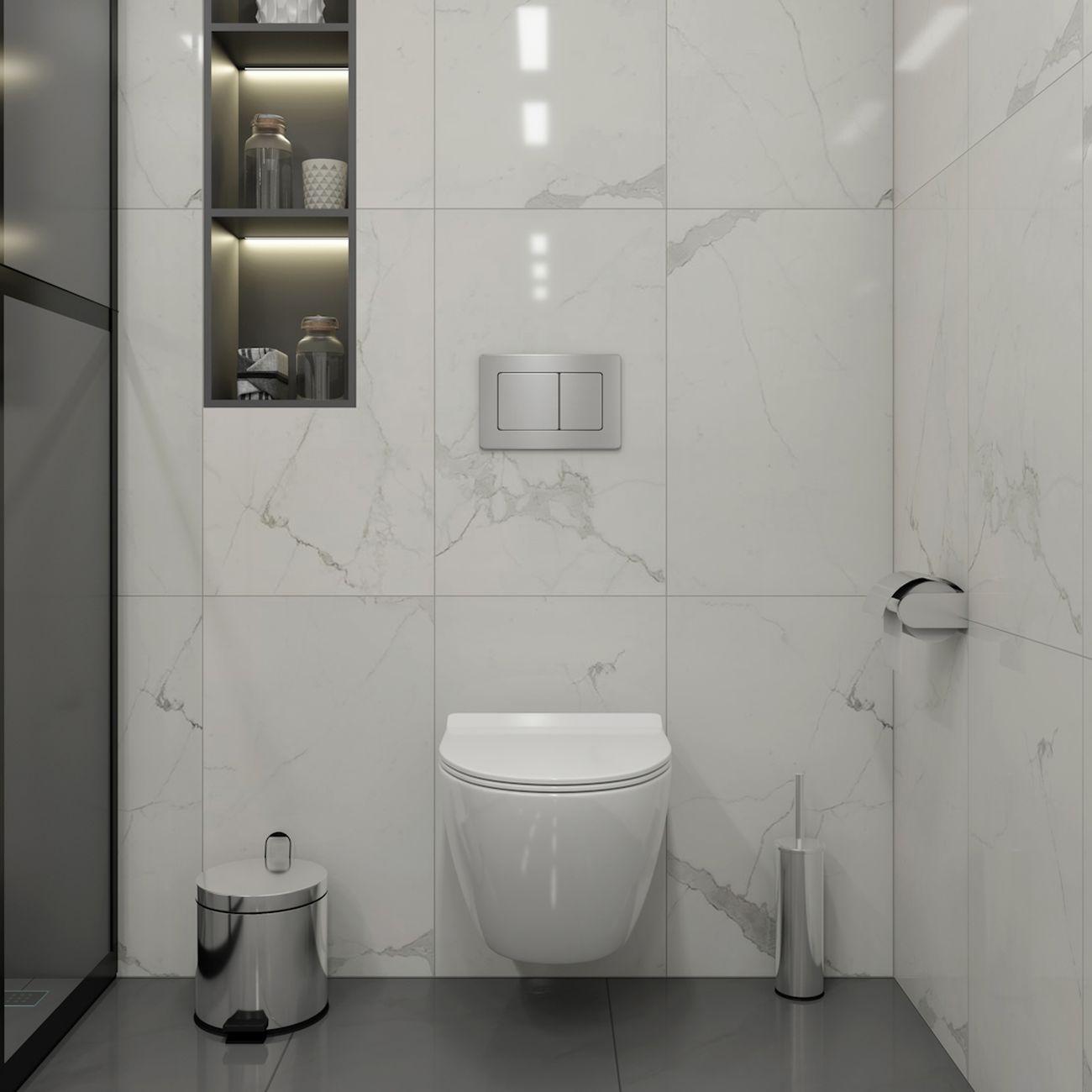 Комплекты для монтажа унитаза Teymi Lina Pro Vortex кнопка нержавеющая сталь F16832