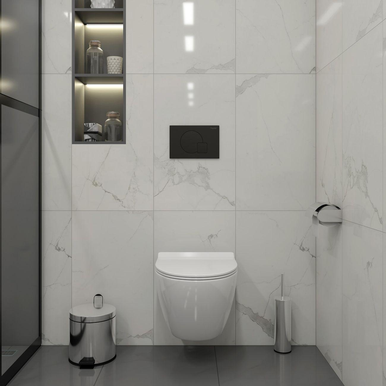 Комплекты для монтажа унитаза Teymi Lina Pro Vortex кнопка черная F16837