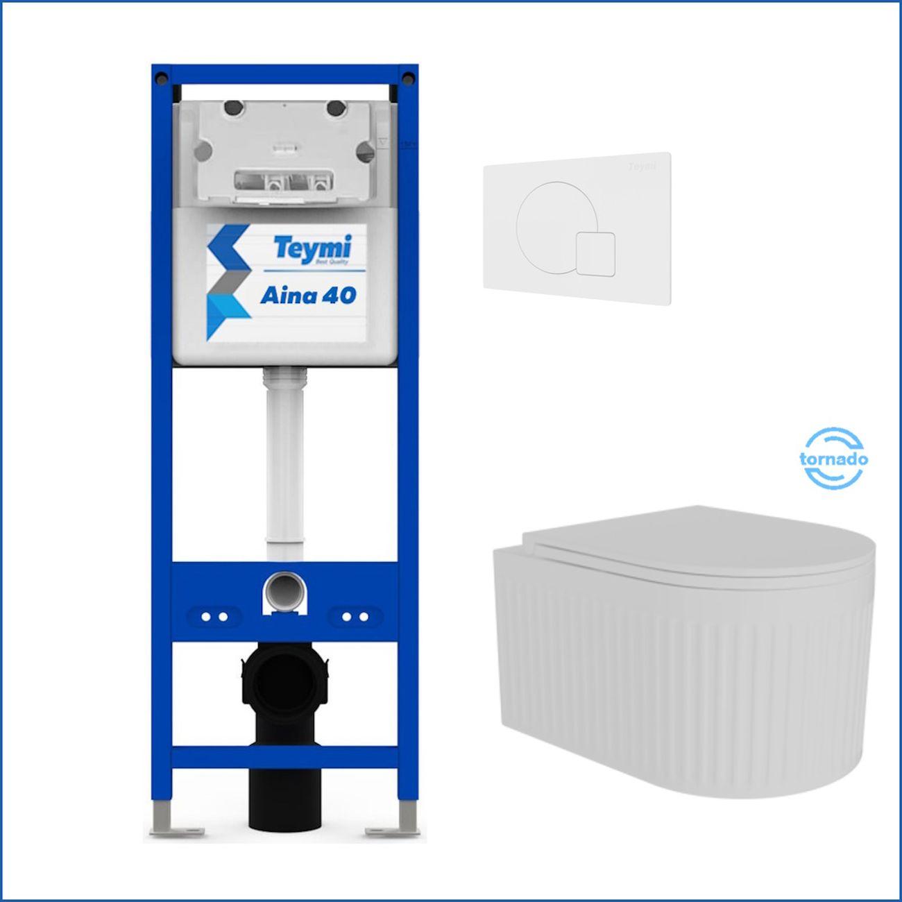 Комплекты для монтажа унитаза Teymi Martta Vortex кнопка белая F16862