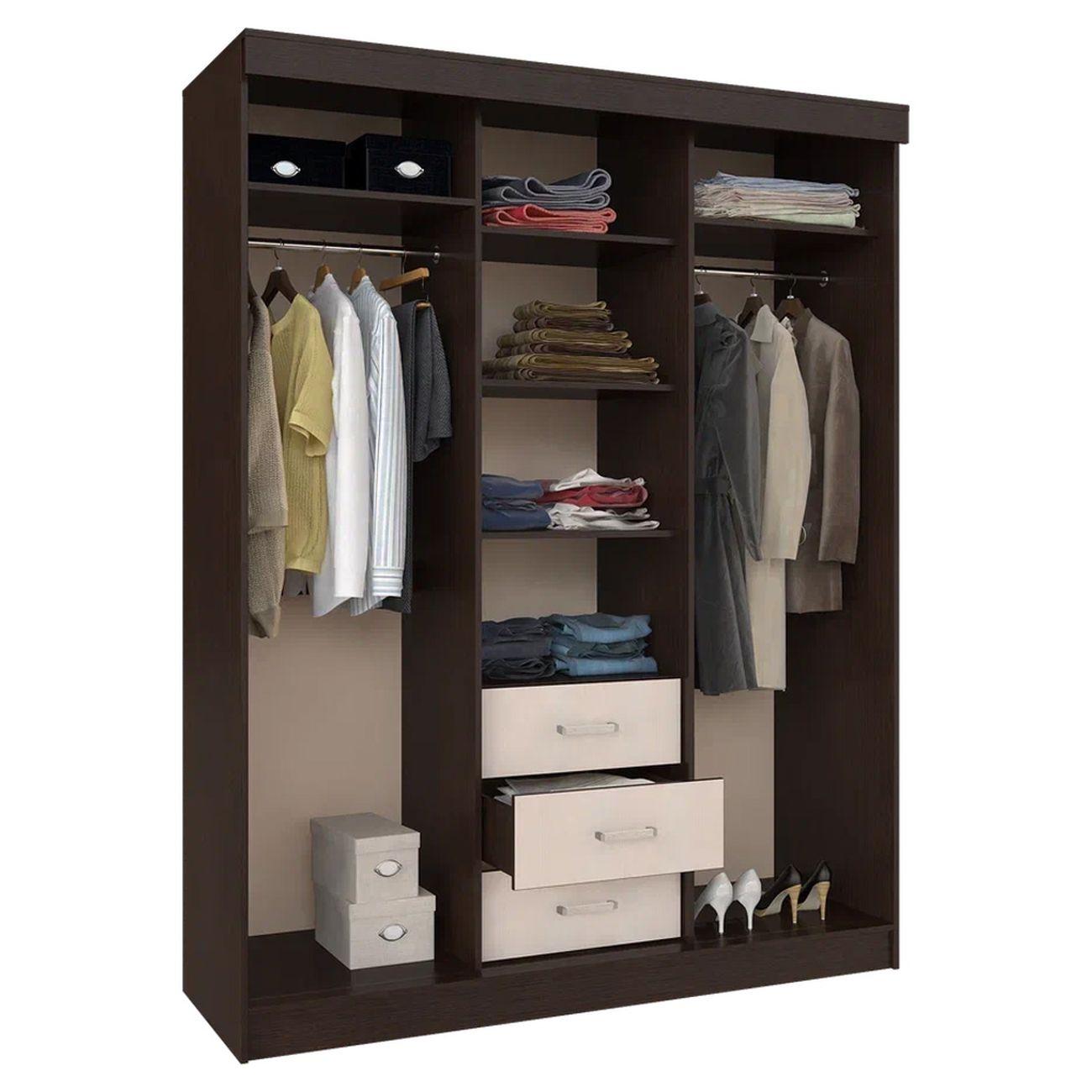 Шкаф-купе БТС МЕБЕЛЬ комбинированный Маэстро, венге, лоредо