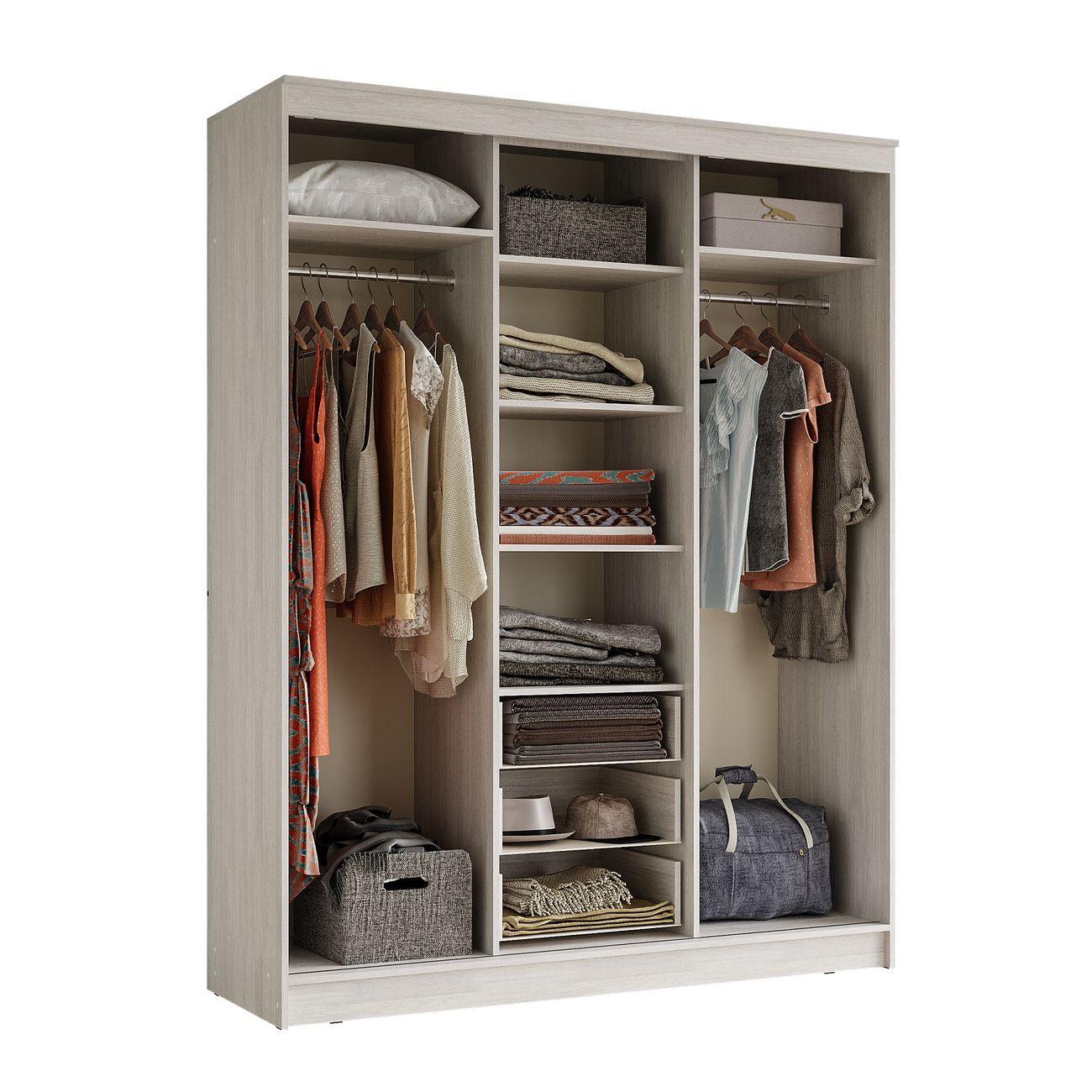 Шкаф-купе БТС МЕБЕЛЬ комбинированный Маэстро, ясень белый