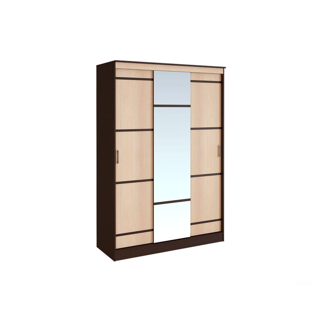 Шкаф-купе БТС МЕБЕЛЬ трехдверный Сакура, венге/лоредо