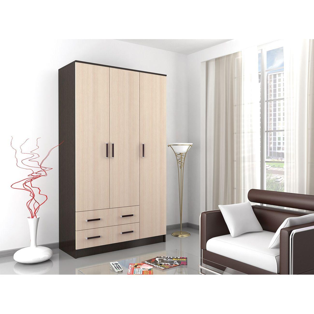 Шкаф ТЭКС мебель Лагуна 120 см, венге/дуб молочный