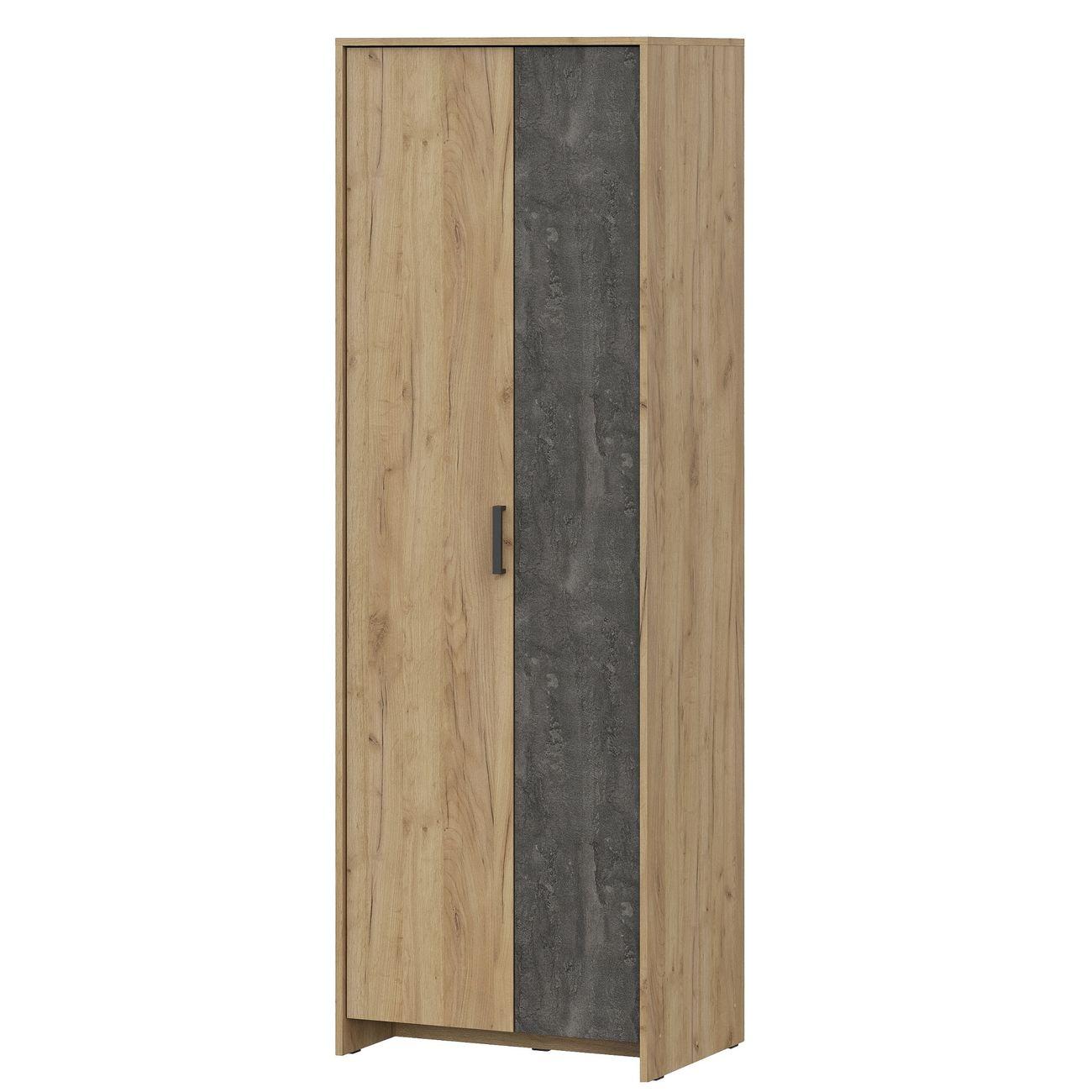 Шкаф Арника мебель двухстворчатый Лофт коричневый