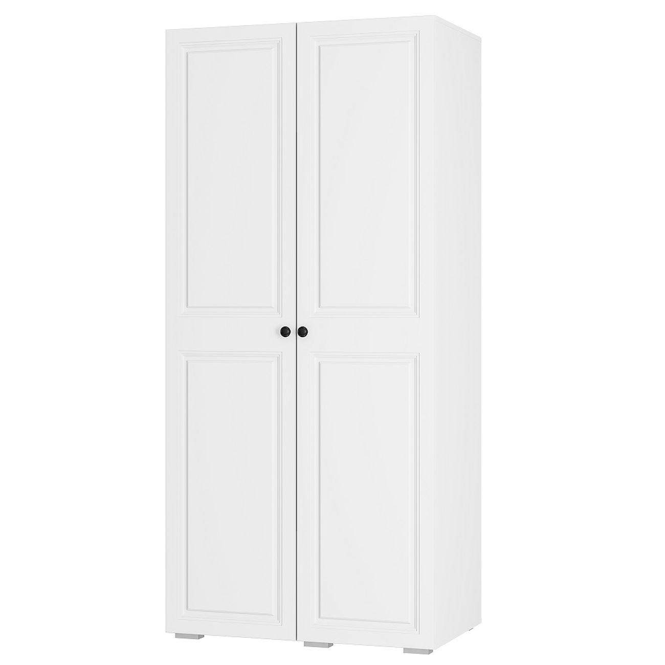 Шкаф БТС МЕБЕЛЬ двухстворчатый Софт ШК-02 белый/эмаль белая (F26)