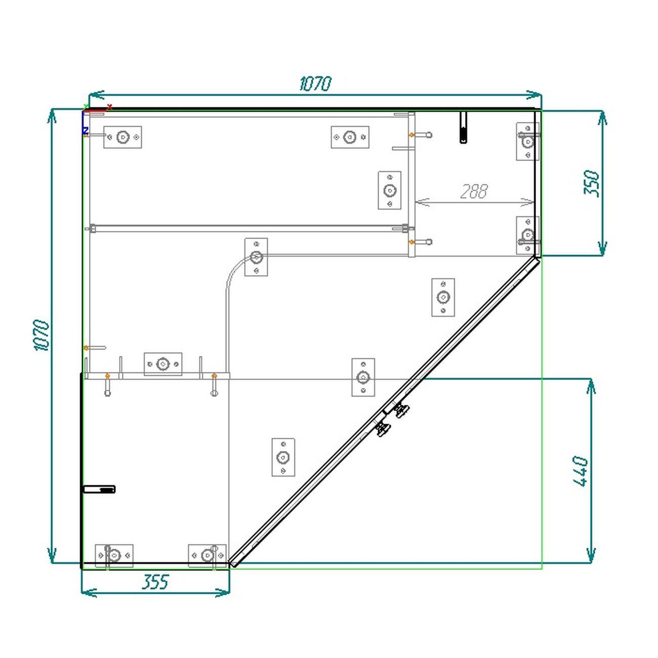Шкаф БТС МЕБЕЛЬ угловой Софт ШКУ-01 белый/эмаль белая (F26)
