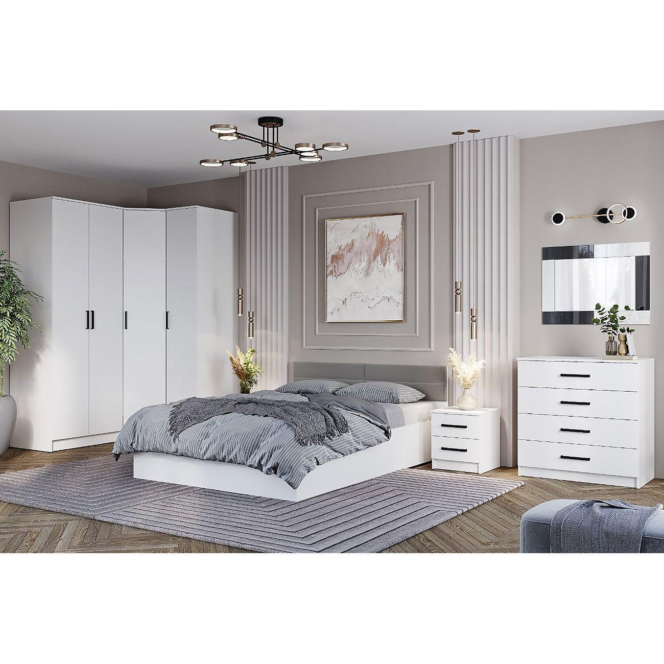 Шкаф БТС МЕБЕЛЬ угловой Фьюжн ШКУ-04 белый