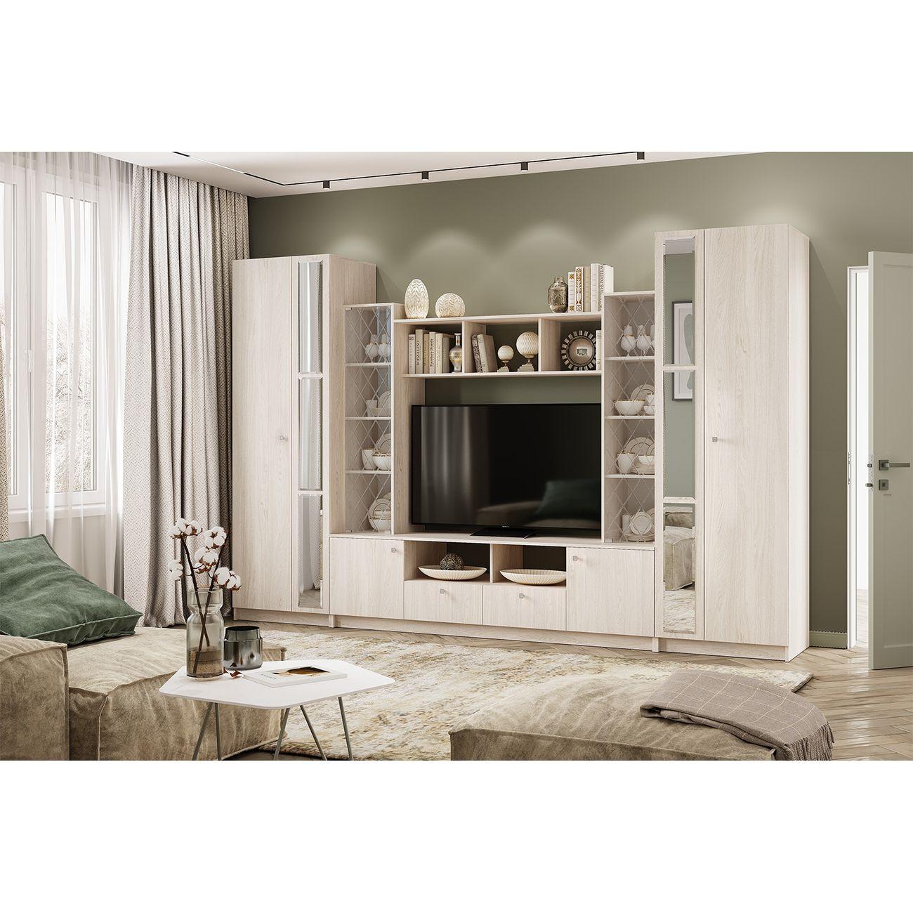 Шкаф БТС МЕБЕЛЬ двухстворчатый Зарина ШК-01, ясень белый