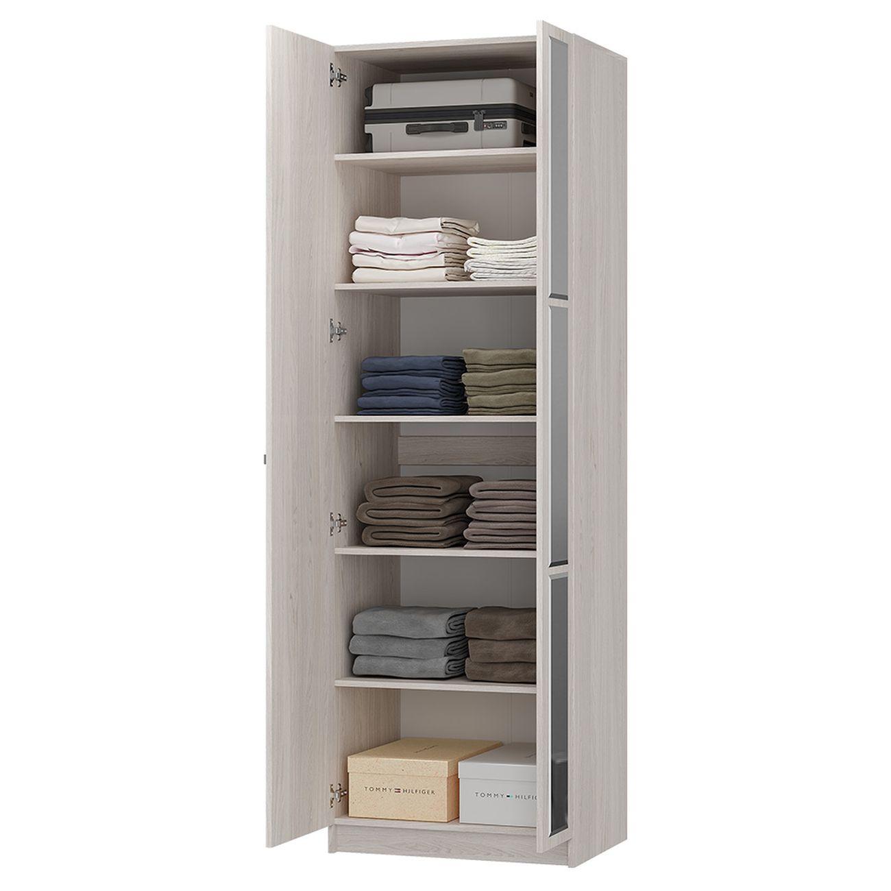 Шкаф БТС МЕБЕЛЬ двухстворчатый Зарина ШК-01, ясень белый